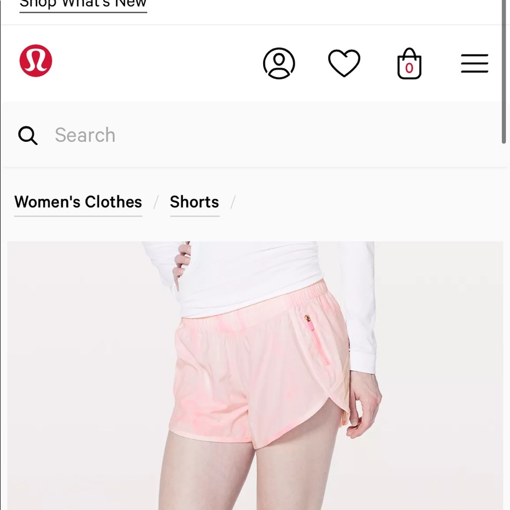 Lululemon 4’’ low rise tracker shorts